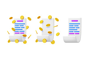 White paper bill or invoice with, a Finance Illustration by Abscent