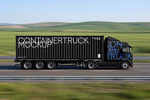 Container Truck Mockup, an Advertising Mockup by River Visual