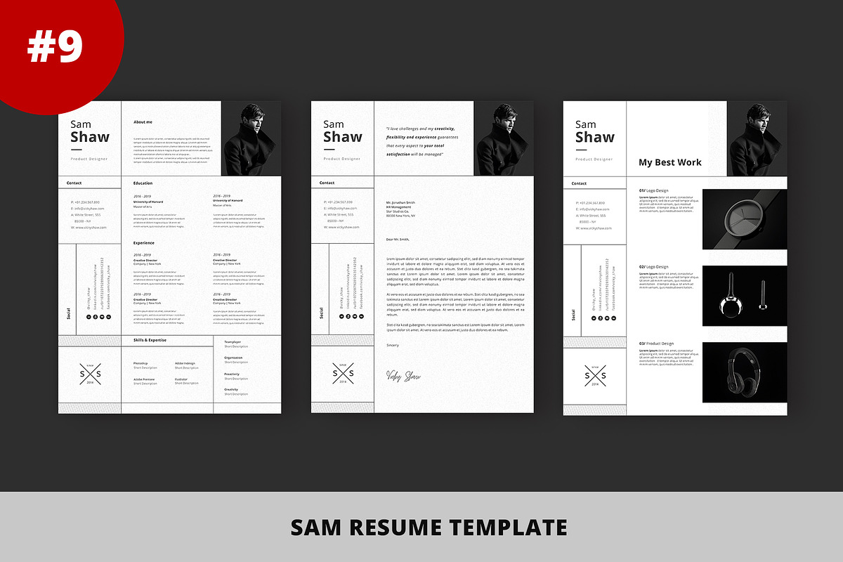 Resume Template Bundle - Vol 04, a Resume Template by Nina Shaw (Photo 10 of 12)