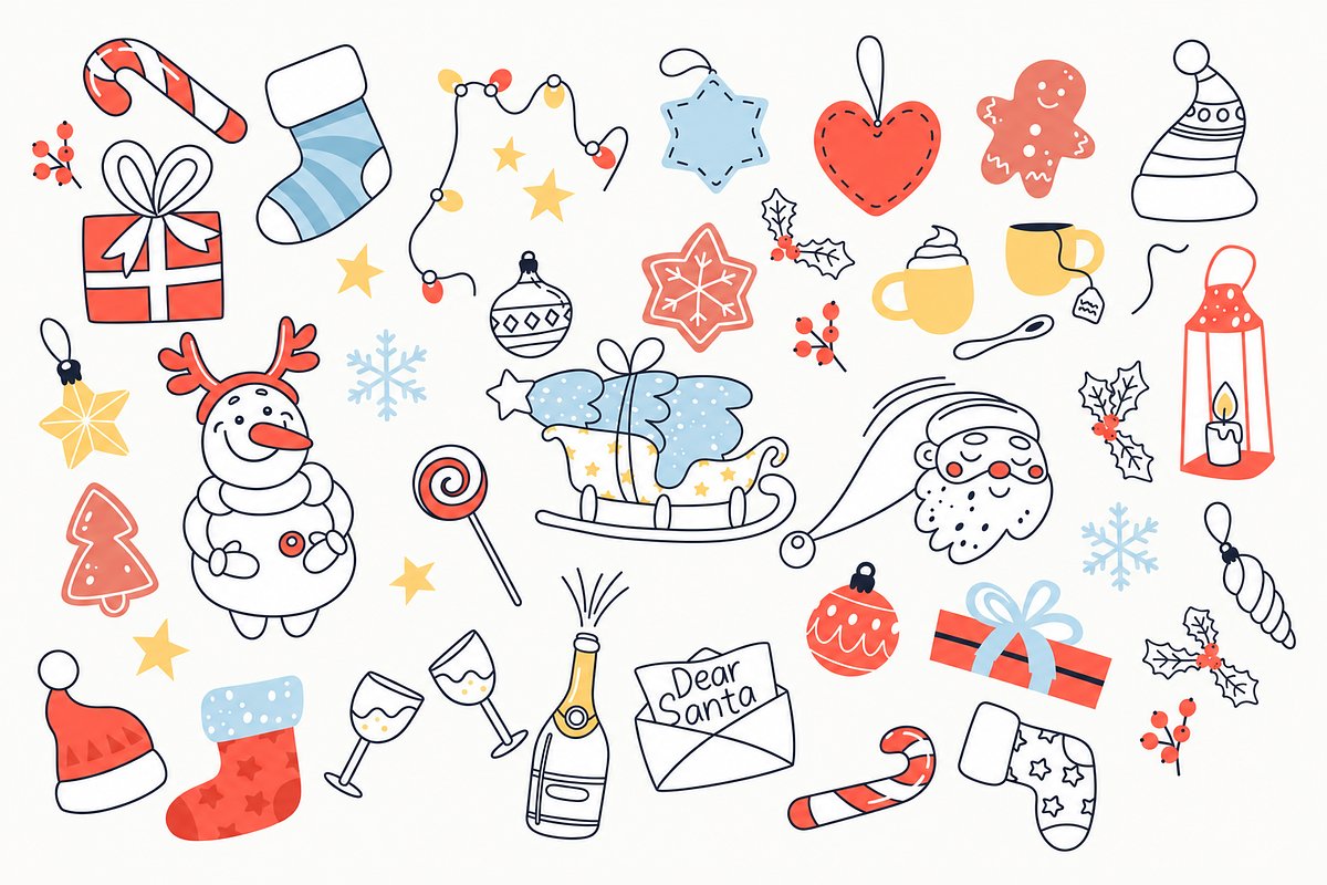 Whimsical Xmas Illustrations, a Seasonal Illustration by Anna Studio (Photo 12 of 12)