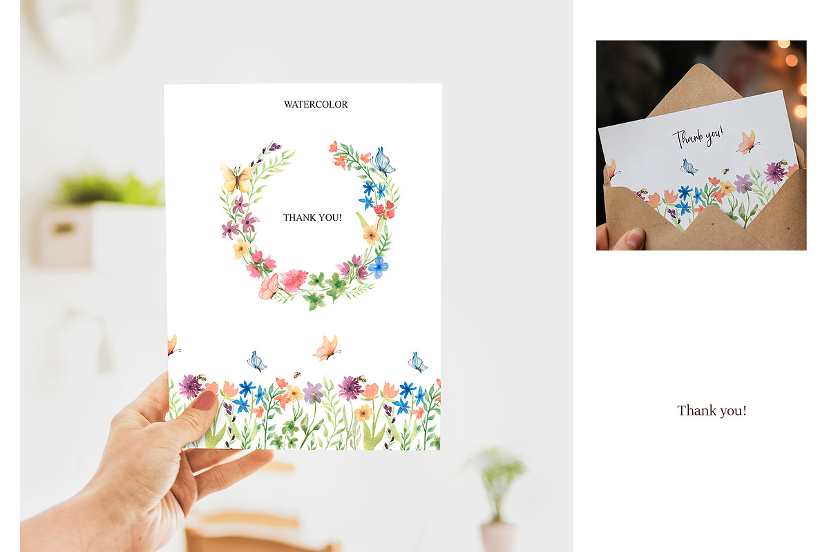 Watercolor Wildflower & Butterfly, a Decorative Illustration by MayaNavits (Photo 8 of 8)