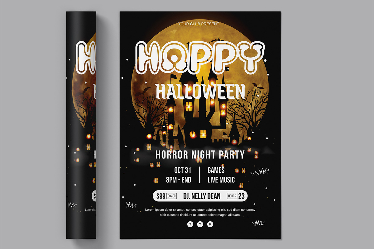 Halloween Flyer Layout, a Stationery Template by ContestDesign (Photo 2 of 2)