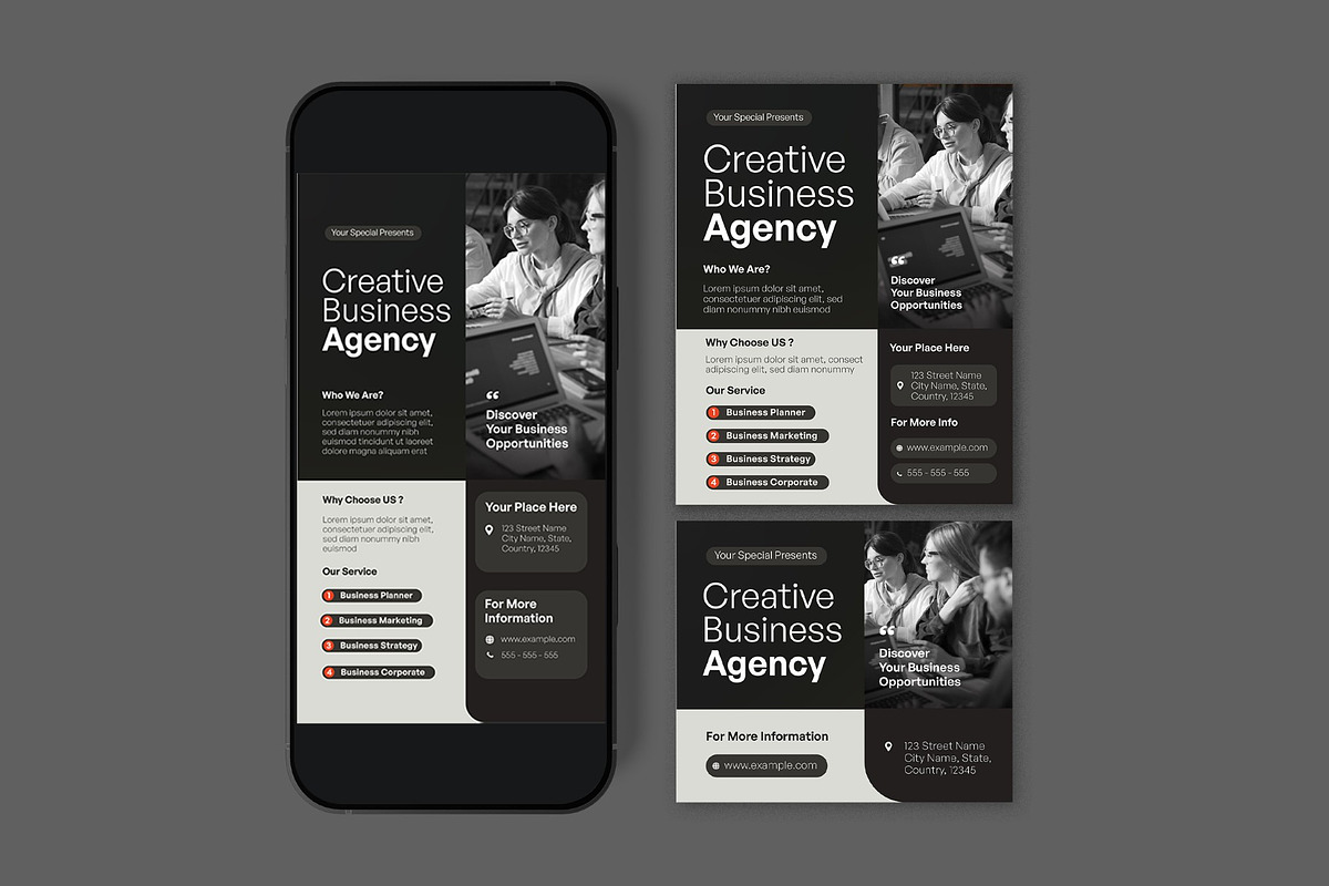 Creative Agency Flyer, a Flyer Template by graphicook (Photo 3 of 3)