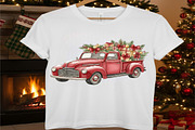 Christmas Red Truck PNG Bundle, a Graphic by Digi_Design_World (Thumbnail 3 of 5)