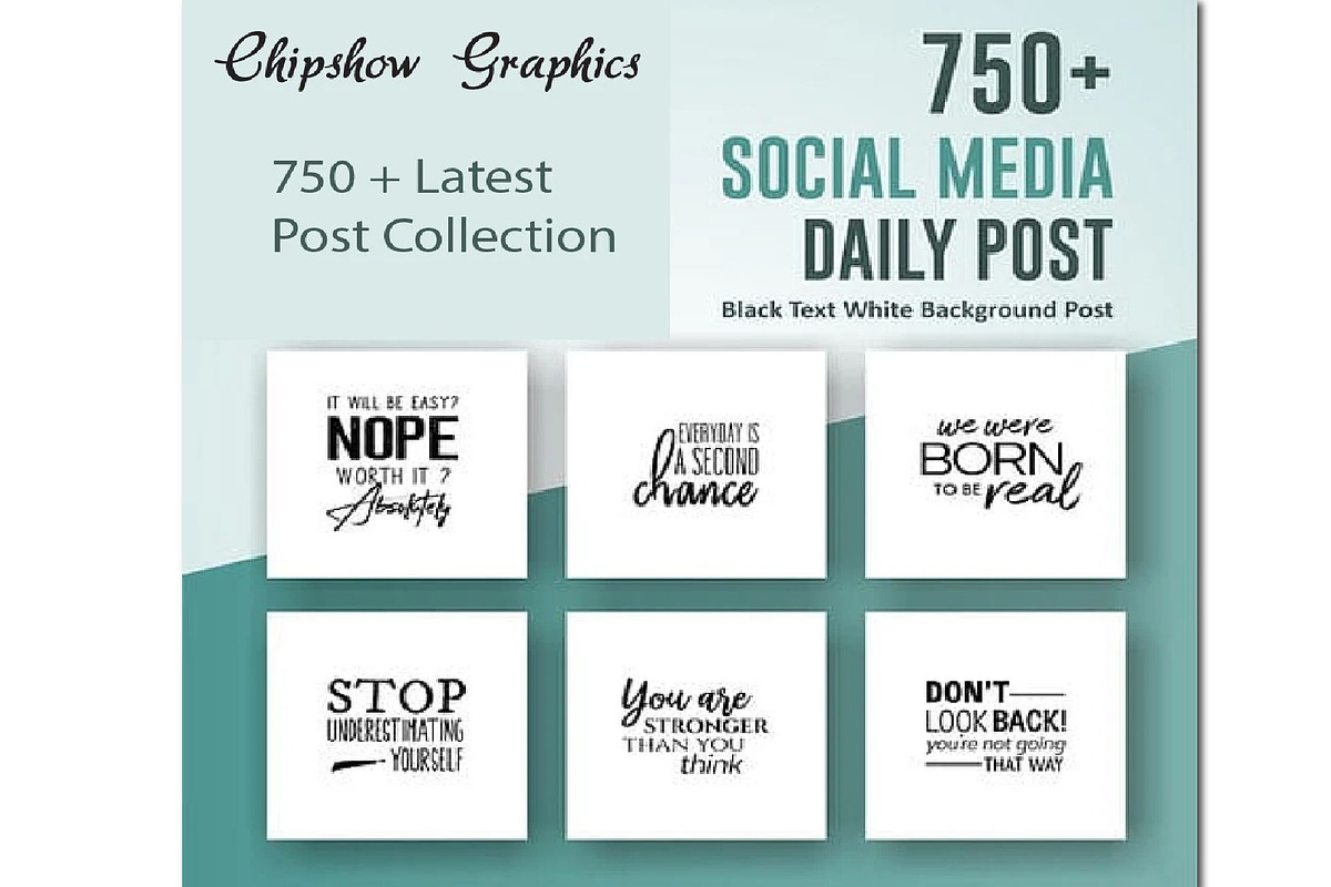 750+ Social Media Daily Post Bundle, an Arts & Entertainment Photo by Chipshpow Graphics (Photo 5 of 5)