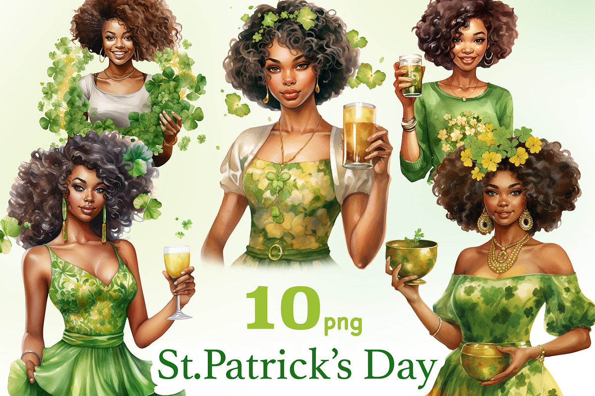 St.Patrick’s Day Clipart, a Seasonal Illustration by GlamArtZhanna (Photo 1 of 4)