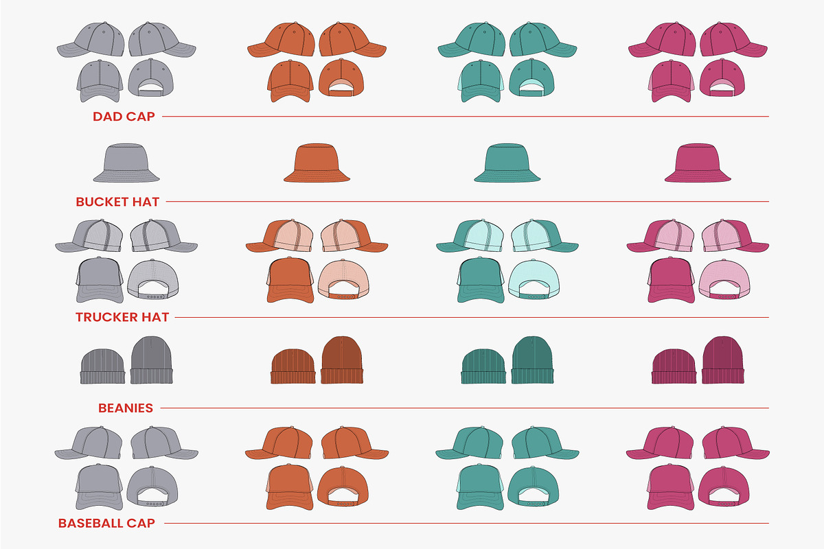 Essential Headwear Vector Mockup, an Illustration by S.i. Graphics (Photo 2 of 6)
