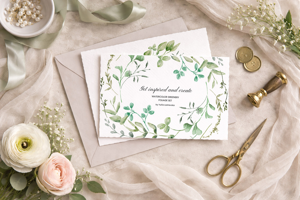 Watercolor Greenery - Foliage Set, a Decorative Illustration by Yuliia Lashevska (Photo 11 of 11)
