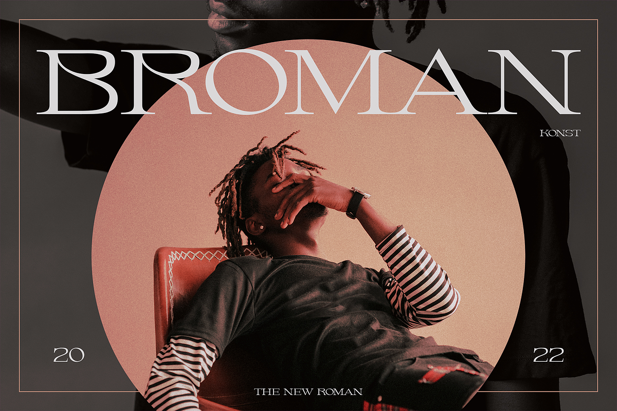Broman - Experimental Serif Fonts, a Serif Font by Konstantine Studio (Photo 1 of 3)