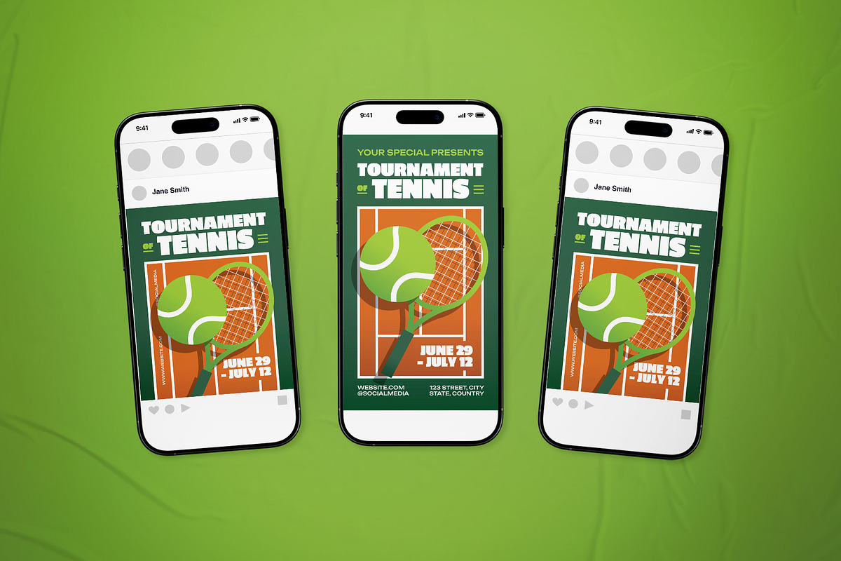 Tournament of Tennis Event Flyer Set, a Flyer Template by The Good Store (Photo 2 of 2)