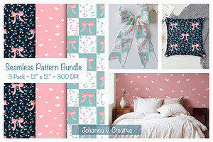 Coquette Seamless Pattern, an Illustration by Johanna V. Creative