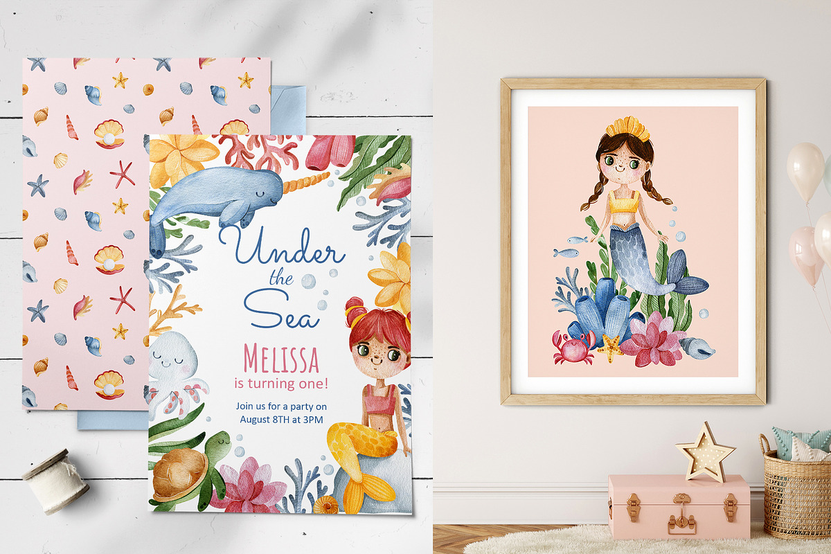 The Little Mermaid and friends., an Animal Illustration by Kate_Rina (Photo 6 of 13)