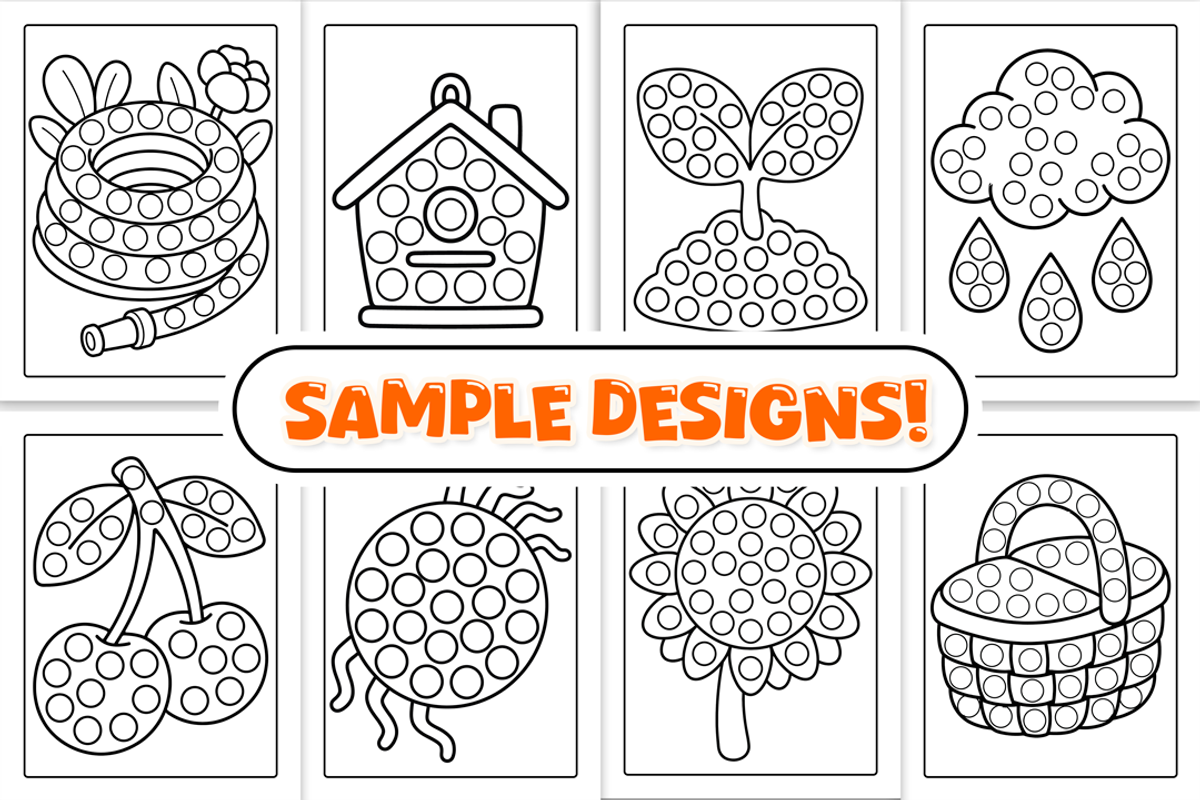Spring Dot Markers Activity Book, a Seasonal Illustration by Craftsbeefy (Photo 2 of 4)