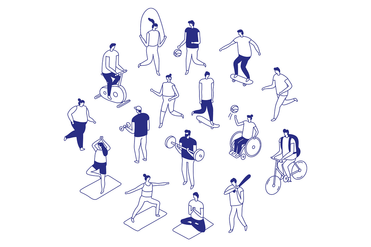 150+ Isometric Line People Set, a Person Illustration by Vector_Art (Photo 6 of 16)