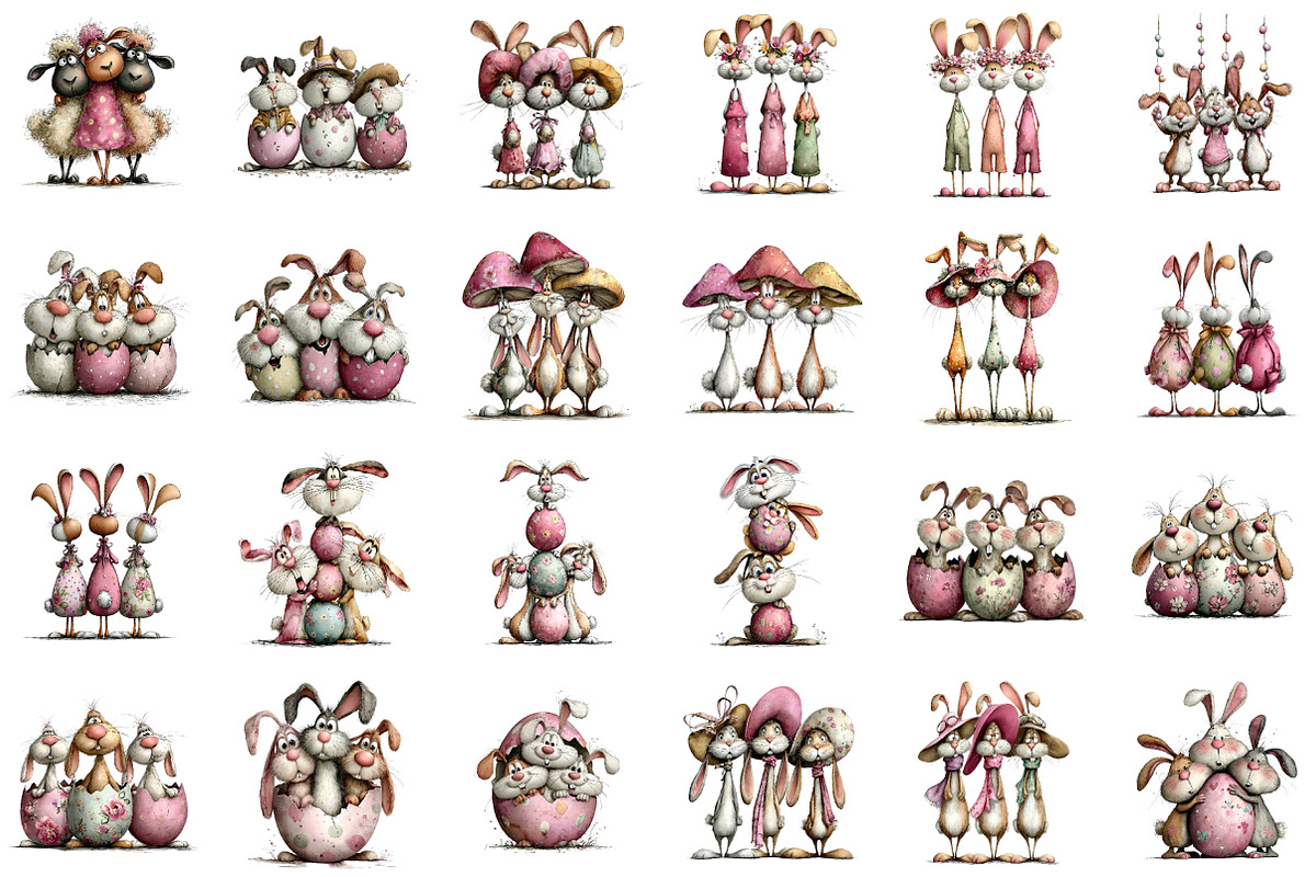 Watercolor Easter Animals Clipart, an Illustration by Sublimation Artist (Photo 2 of 7)