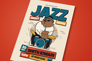 Jazz Night Show Flyer, a Flyer Template by megarez (Thumbnail 2 of 3)