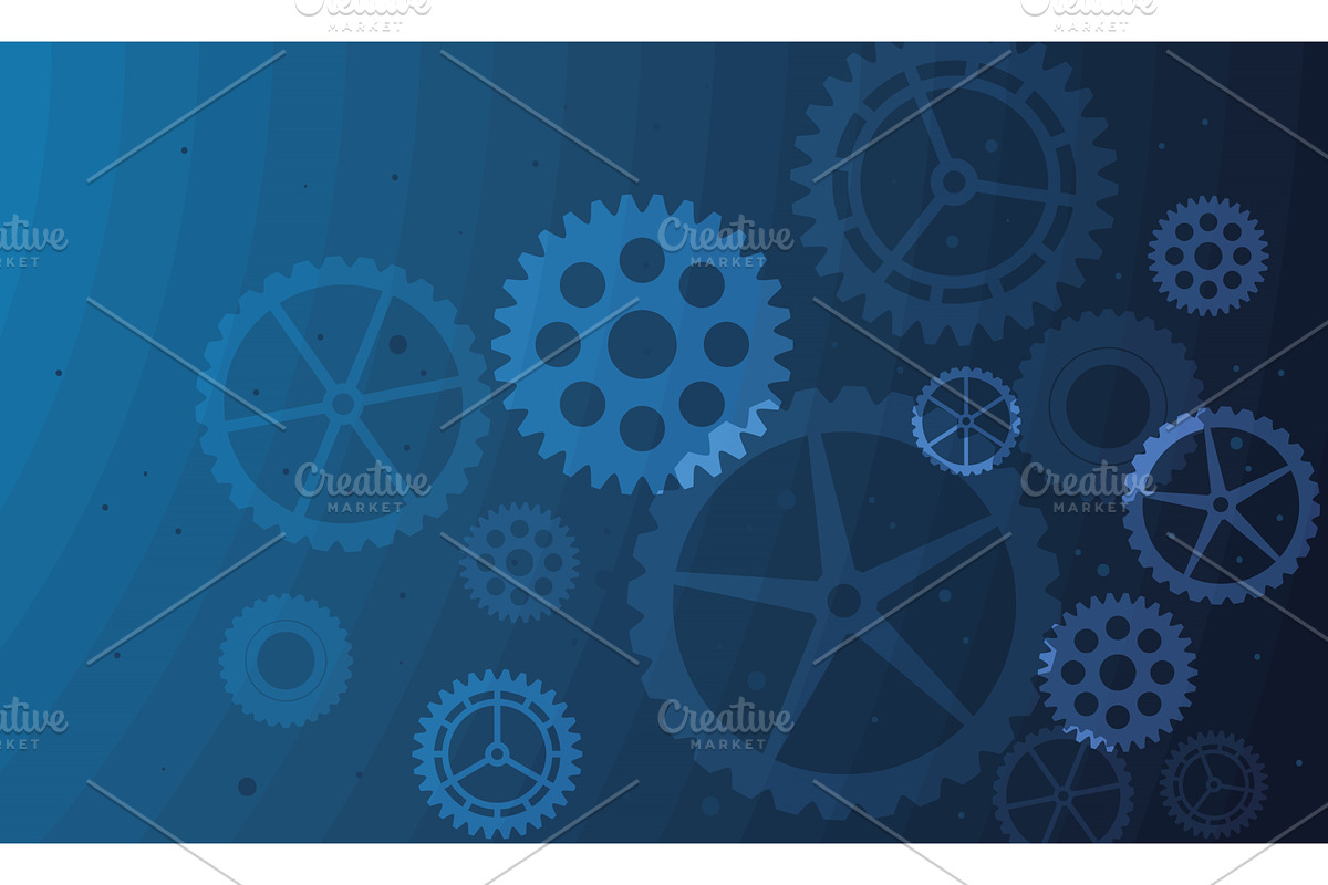 blue gears machinery, an Object Illustration by studiogstock
