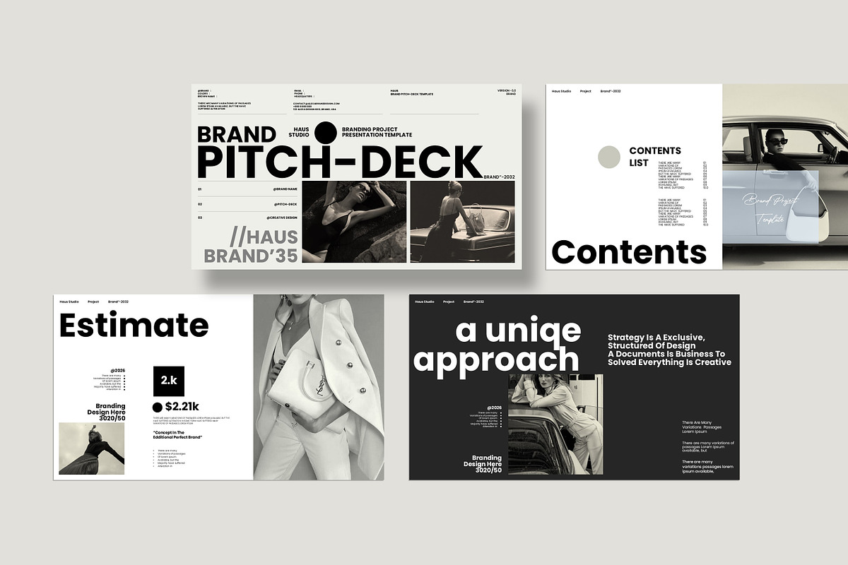 HAUS | Brand Pitch-Deck Presentation, a Presentation Template by Slide-Agency (Photo 2 of 10)