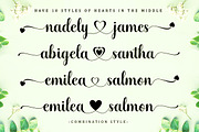 Holedan Heart Font, a Script Font by Bungletter (Thumbnail 3 of 9)