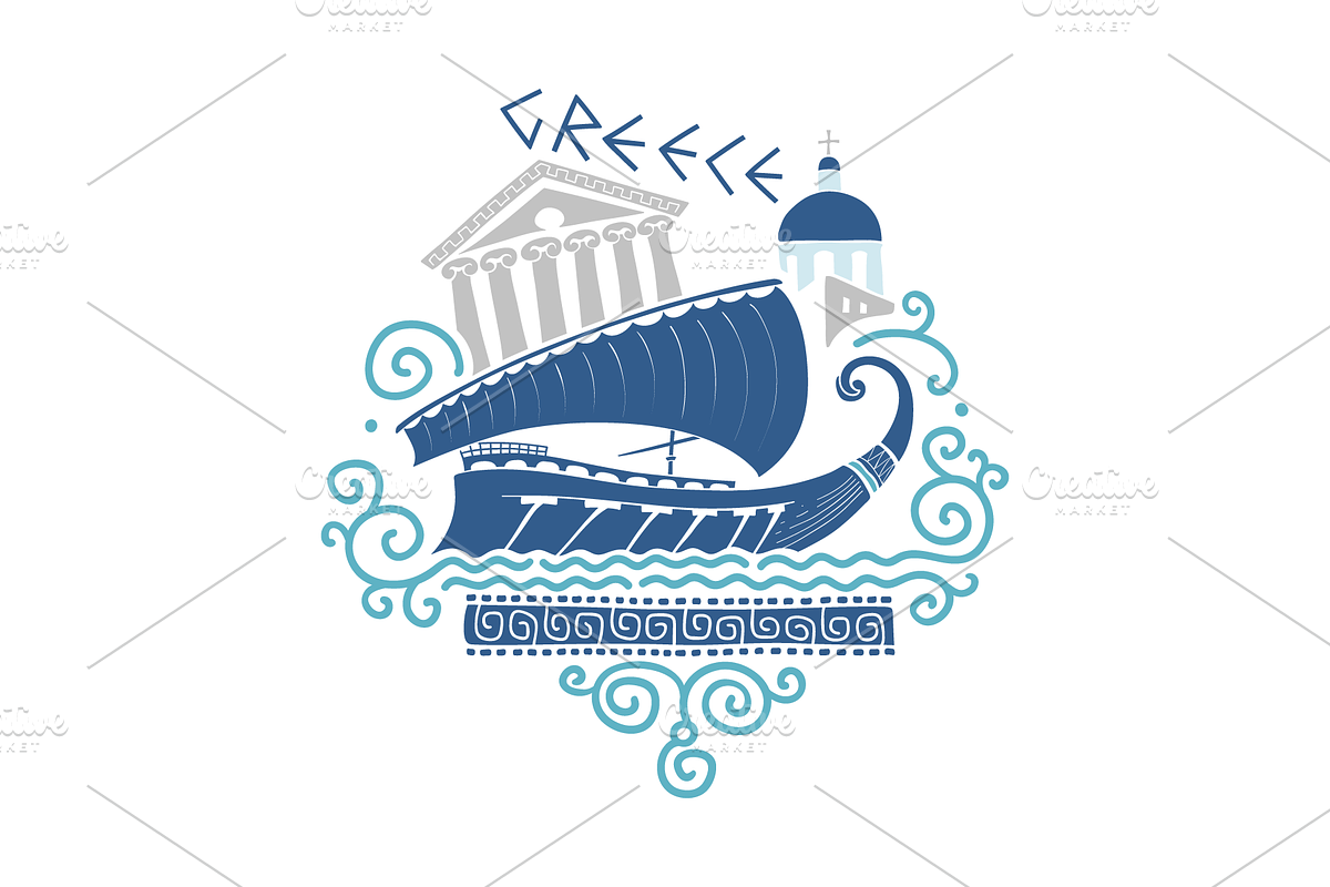 Ancient Greek Illustrations & Decor, a Decorative Illustration by Adiemus (Photo 6 of 9)