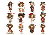 Graduation Kids Watercolor Clipart, an Education Illustration by Nicolle's Colorful Art (Thumbnail 5 of 5)
