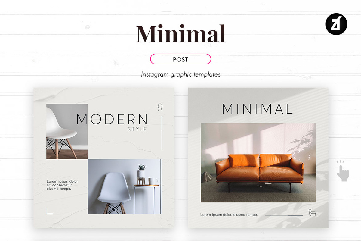 Minimal social media graphic, a Social Media Template by Chanut is industries (Photo 2 of 11)