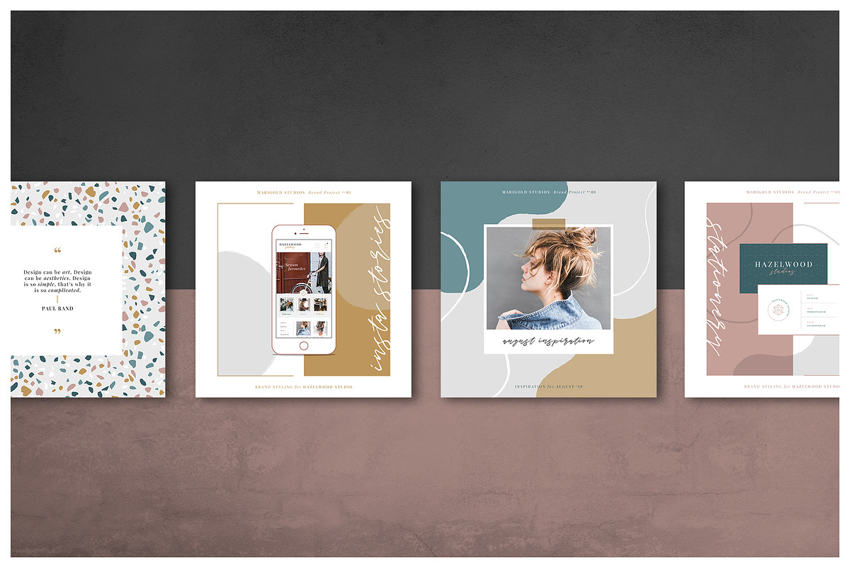 HAZELWOOD | Social Pack | Psd & Indd, a Social Media Template by Marigold Studios (Photo 3 of 10)