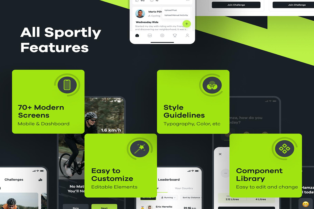 Sportly - Fittech Web App UI Kit, an UI Kit Template by Lumina_ui_ux202 (Photo 3 of 8)