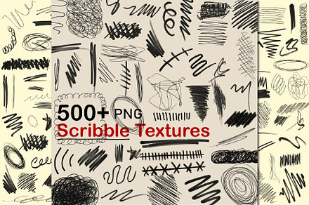 500 Scribble Textures , Scribble PNG, a Texture Graphic by Chipshpow Graphics