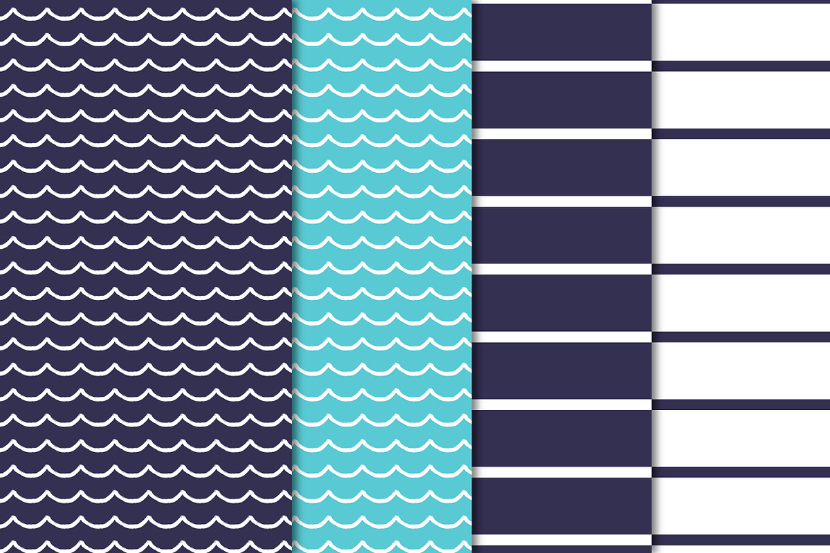 Little Sailor seamless patterns, a Pattern Graphic by White Pony Studio (Photo 2 of 5)