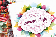 Summer Party Invitation, an Invitation Template by Mera Pixels (Thumbnail 1 of 2)