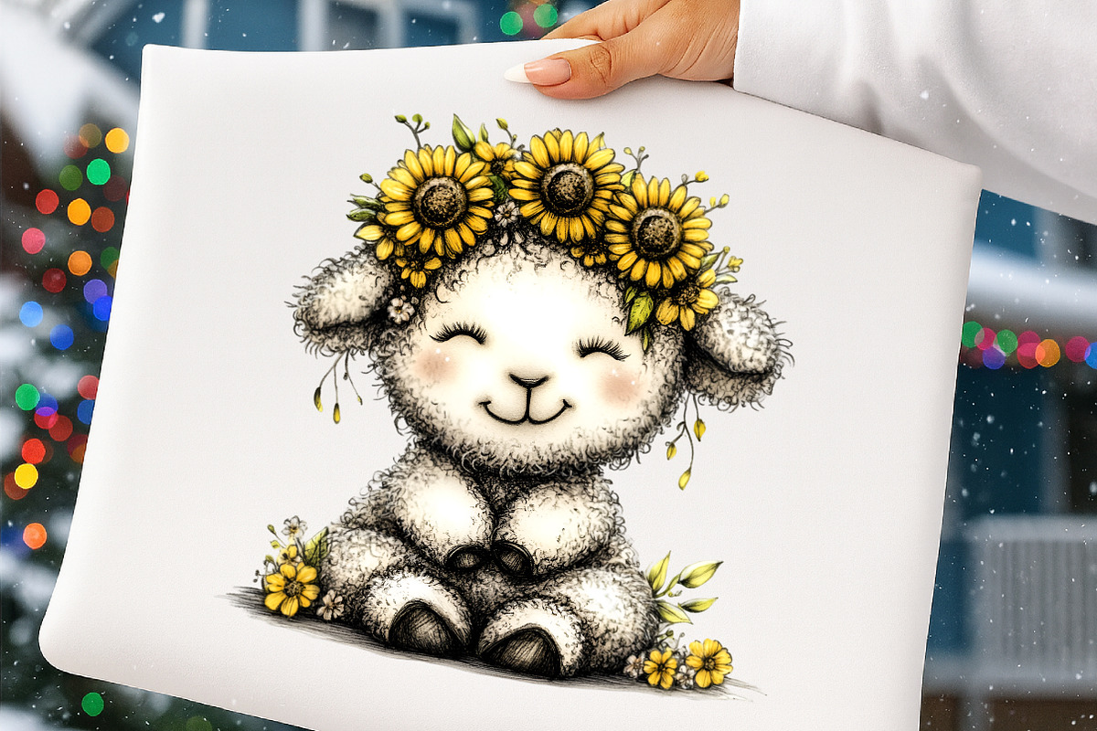 whimsical safari sunflower clipart, an Illustration by GatewayDesign (Photo 6 of 9)