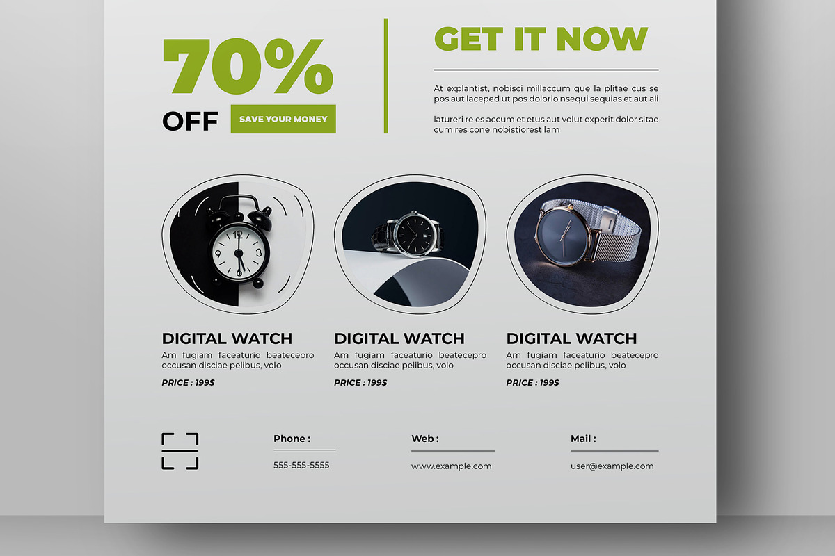 Product Sale Flyer Template, a Flyer Template by MightyDesign (Photo 5 of 8)