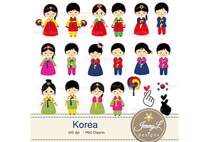 Korea Digital Papers And Clipart