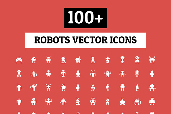 100+ Robots Vector Icons preview 3