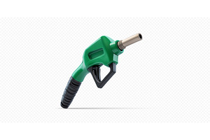 Fueling up with a green fuel nozzle, an Illustration by ZinetroN