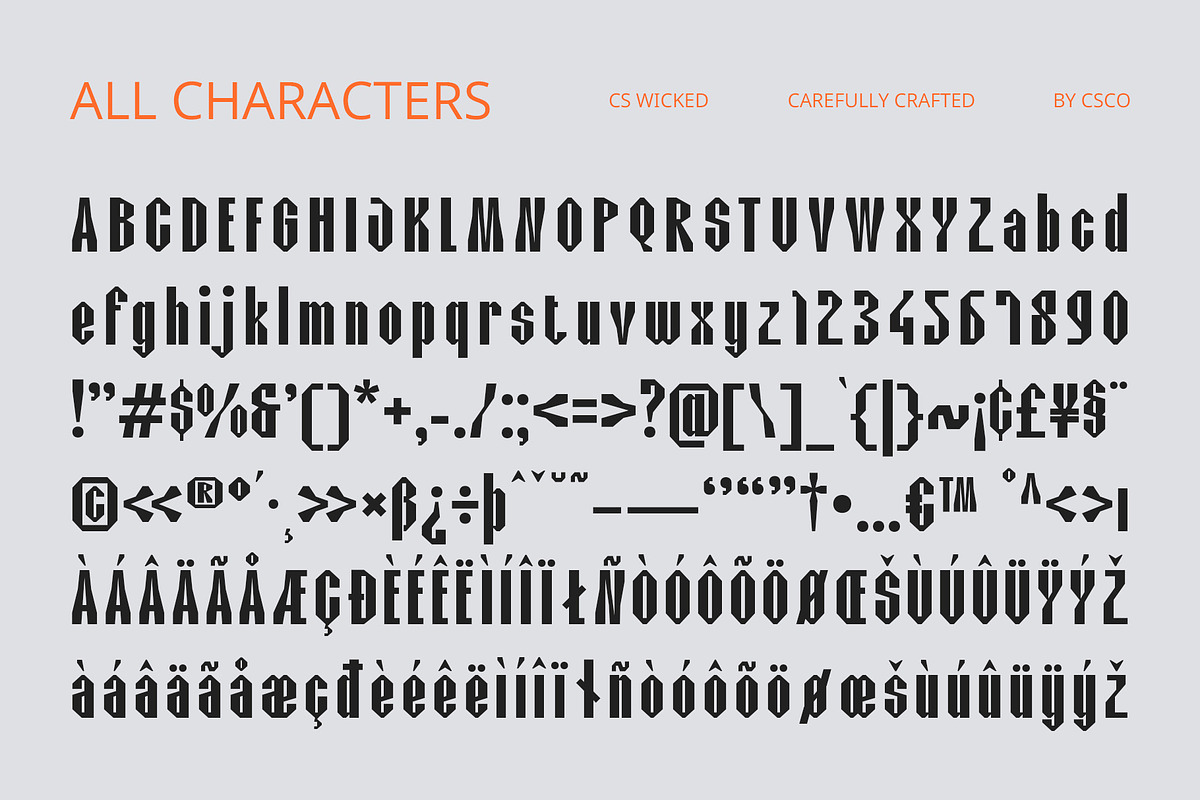 CS Wicked – Industrial Font, a Sans Serif Font by Craft Supply Co. (Photo 8 of 8)