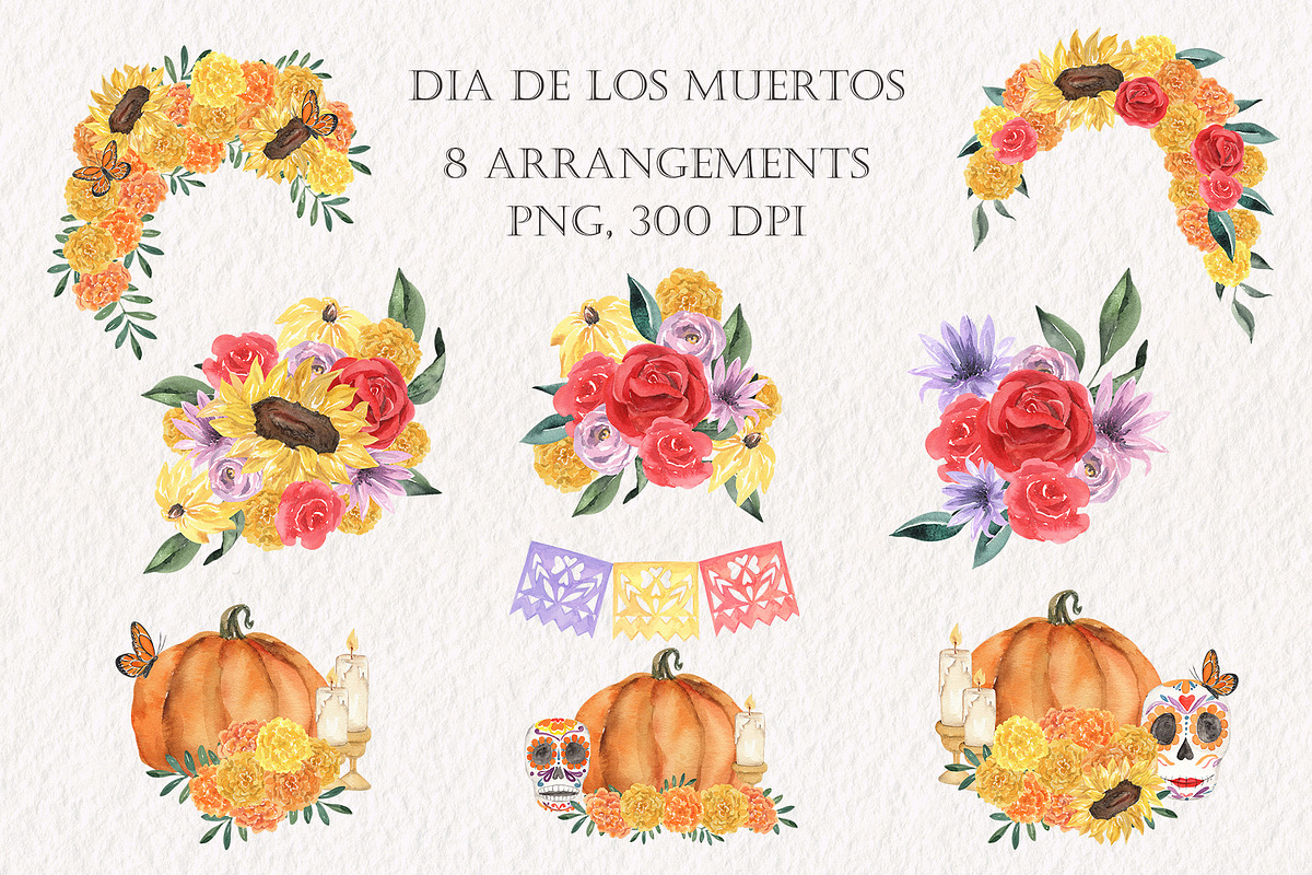 Dia de los Muertos Sugar Skulls, a Decorative Illustration by Catch the Dream Art (Photo 2 of 11)