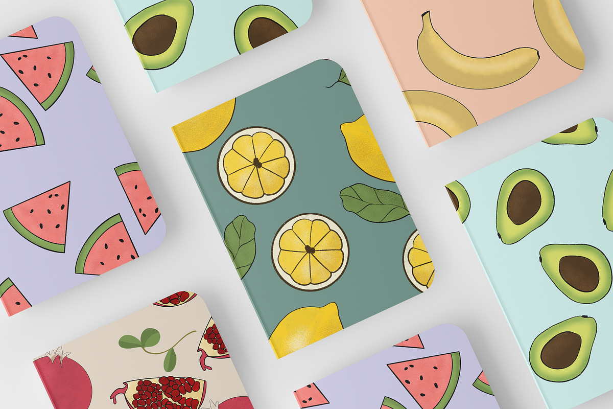 Fruits seamless patterns, a Pattern Graphic by Le.nart (Photo 6 of 6)