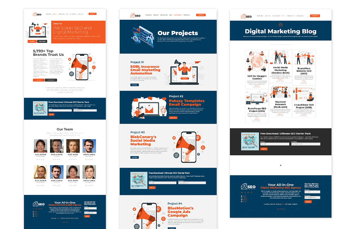 Marketer Elementor Template Kit, an UI Kit Template by Pabzzy Templates (Photo 3 of 6)