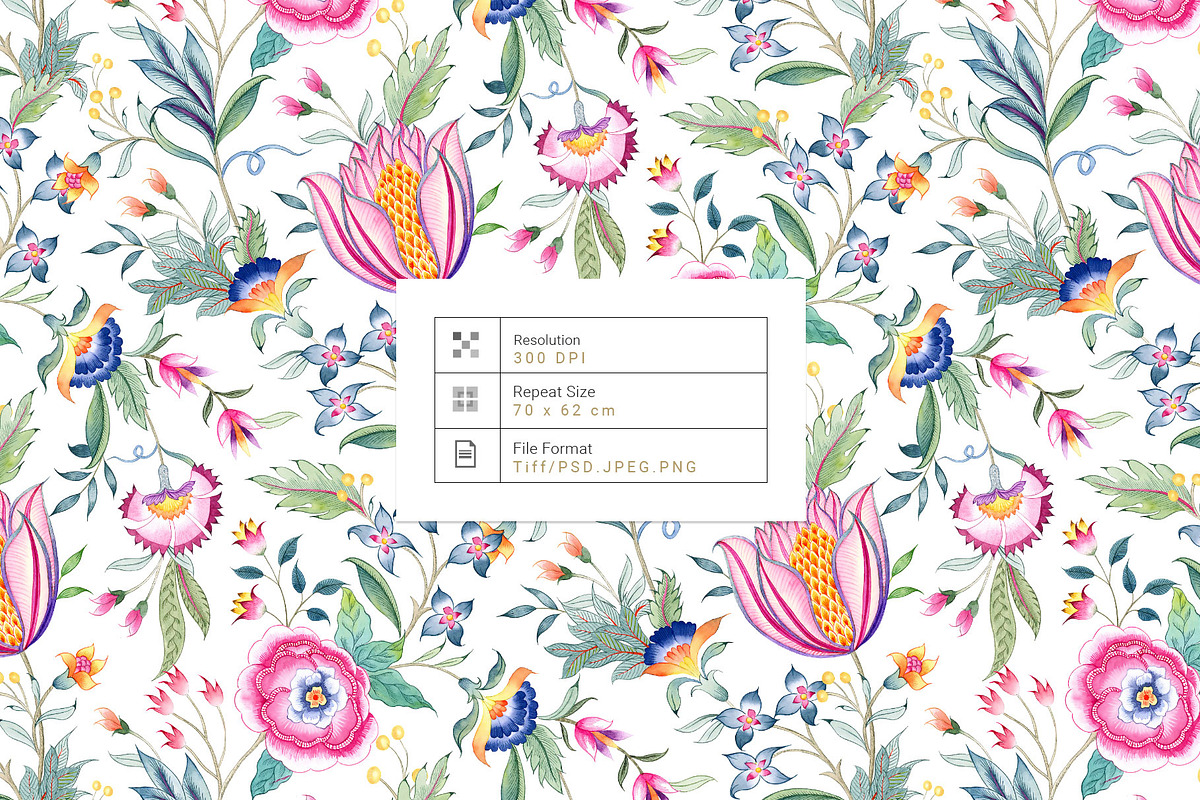 Chintz Indien Watercolour Floral, a Pattern Graphic by TSTUDIO (Photo 5 of 15)