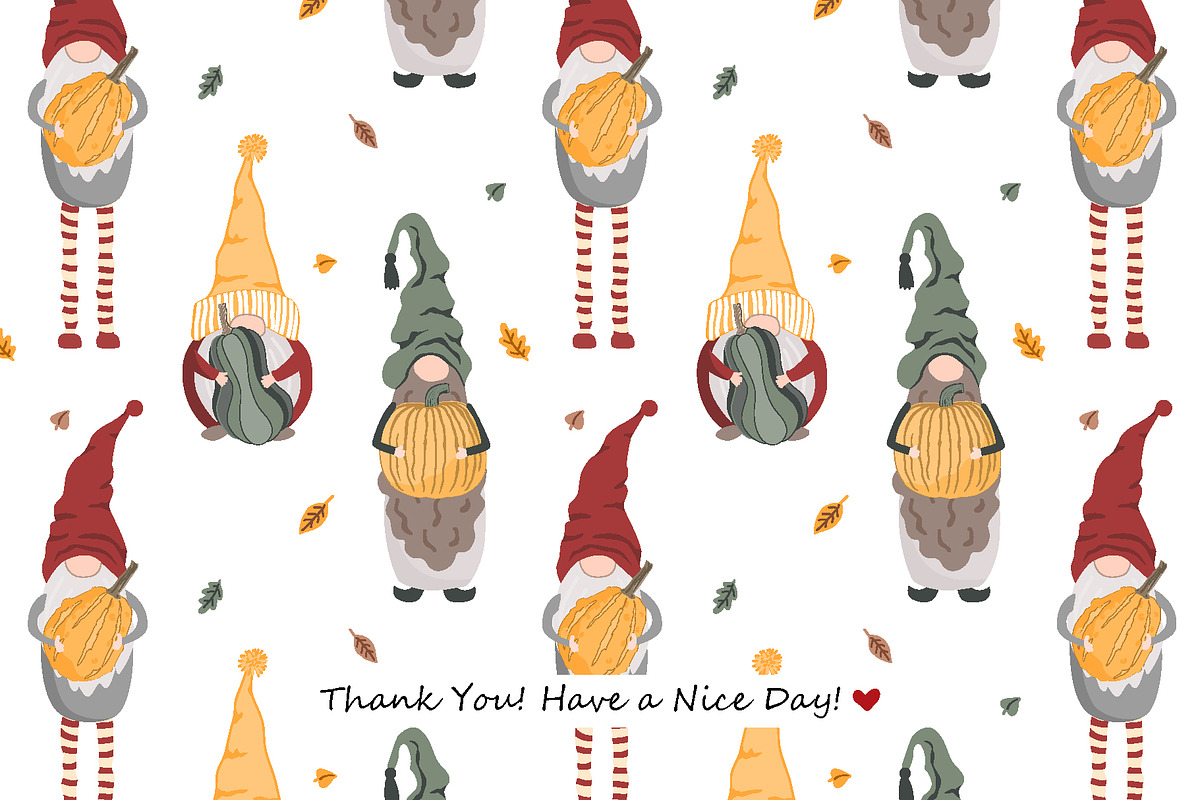 Scandinavian gnomes with pumpkins, an Object Graphic by Toltemara (Photo 3 of 3)