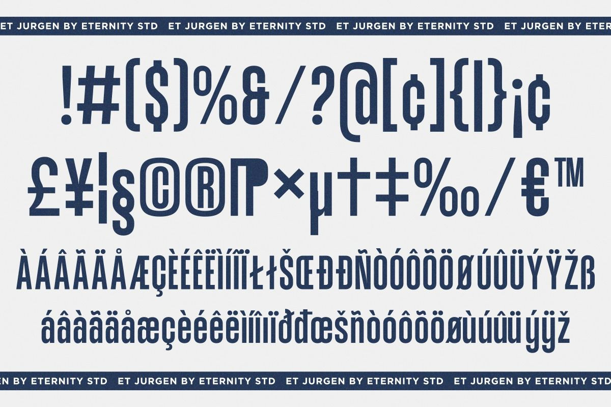 ET Jurgen -New Modern Condensed Font, a Sans Serif Font by Eternity Studio (Photo 11 of 12)