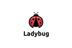 Cute Red Ladybird Beetle Logo, a Branding & Logo Template by yopie