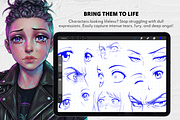 200+ Anime & Manga Eyes Procreate, a Brush Add-On by Selentaori Studio (Thumbnail 6 of 11)