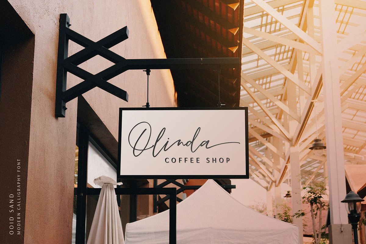 Ooid Sand Calligraphy Script Font preview 7