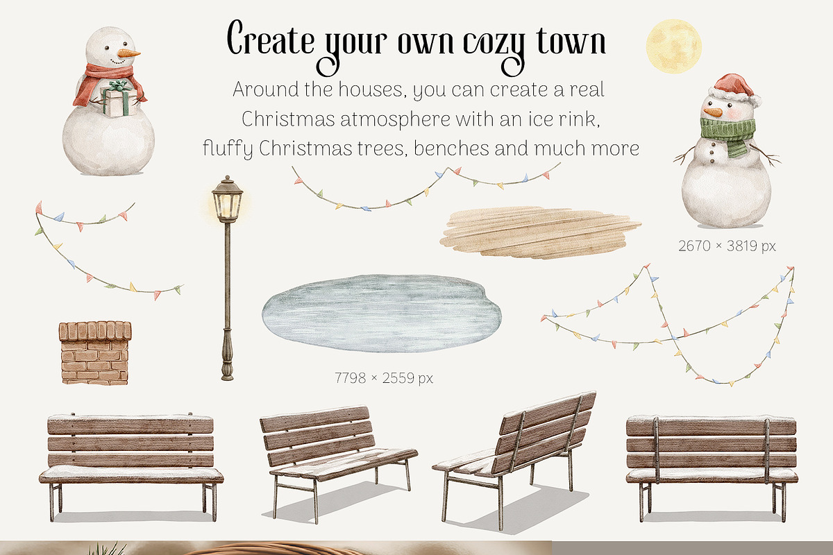 The Christmas town, an Animal Illustration by Mimomy (Photo 6 of 14)