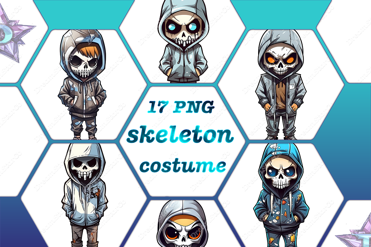 skeleton costume,halloween art, an Object Graphic by DreamerStarCo (Photo 1 of 7)