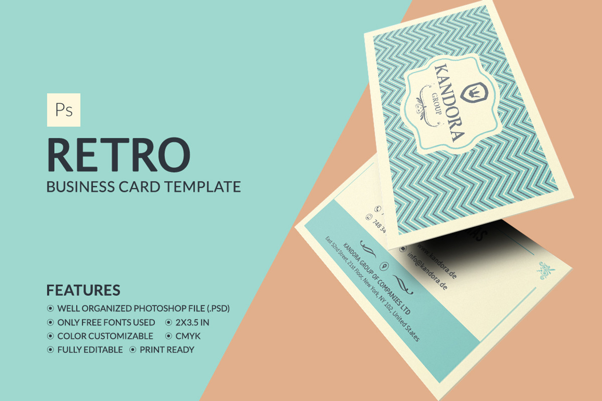 Retro Business Card, a Business Card Template by Marvel (Photo 1 of 6)