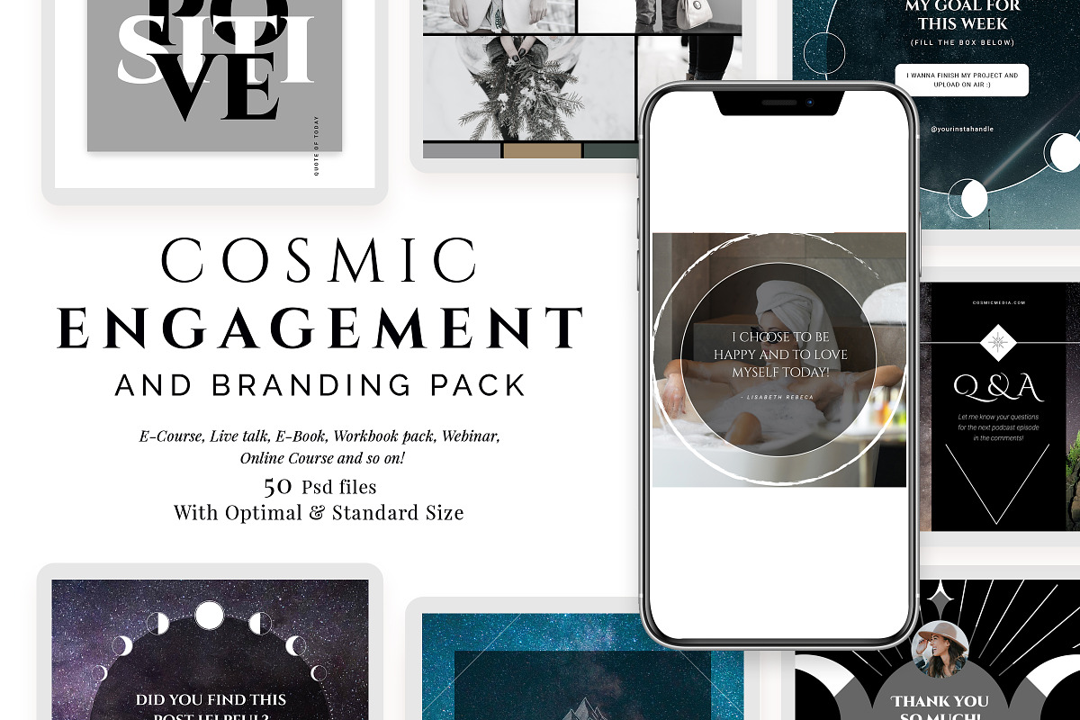 COSMIC - Engagement & Branding Pack, a Social Media Template by Typography Prime (Photo 1 of 16)